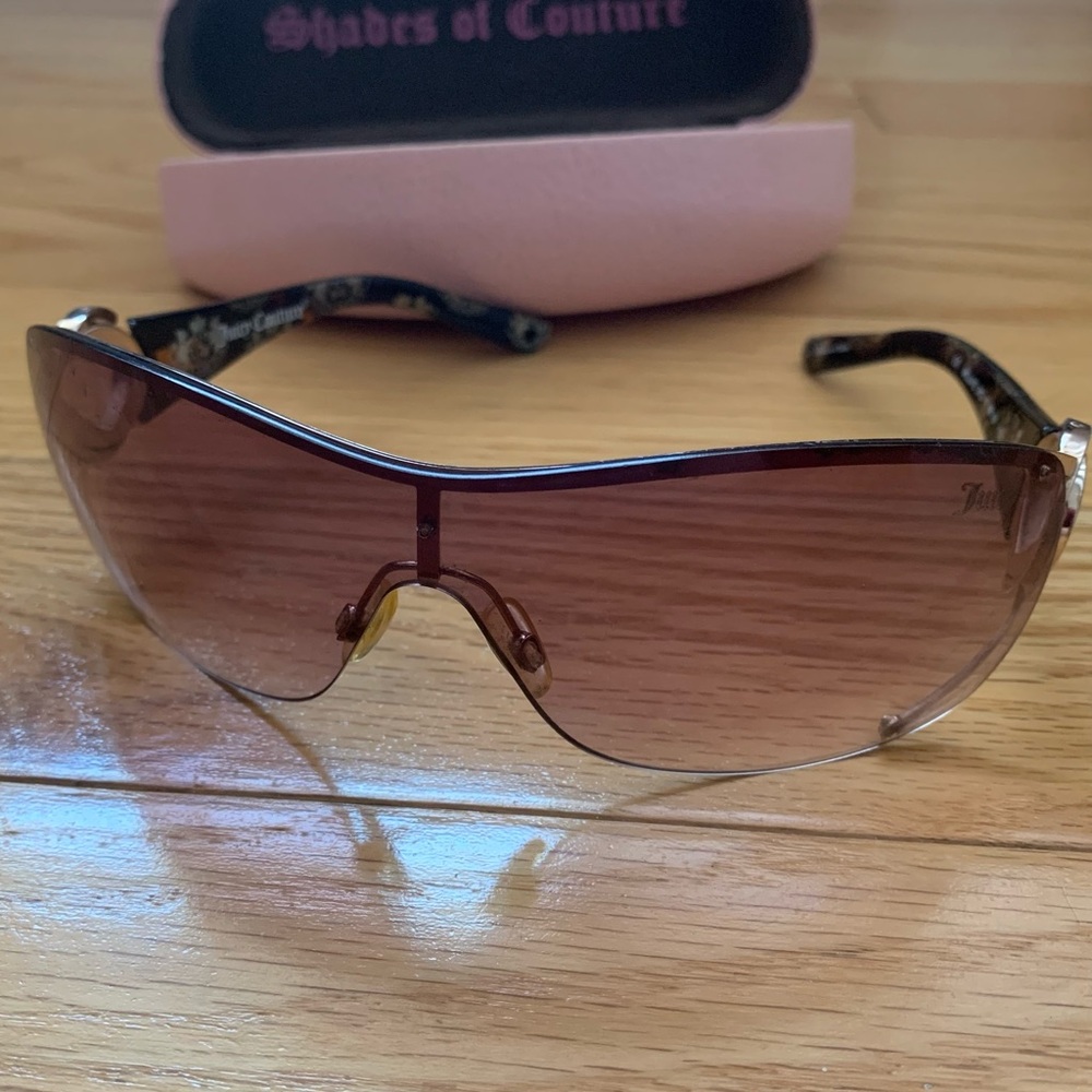 Juicy Couture Brown Y2K Shield Sunglasses